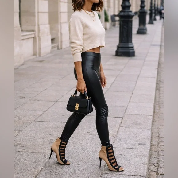 GUCCI Olimpia Ladder Strap Peep Toe Booties - Picture 2 of 16